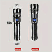 Ultra-Bright LED Flashlight, 1200 Lumen Aluminum Alloy, 800m Range