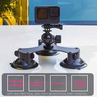 Car-mounted Triangle Sucker Support, Universal Ball-head Sucker
