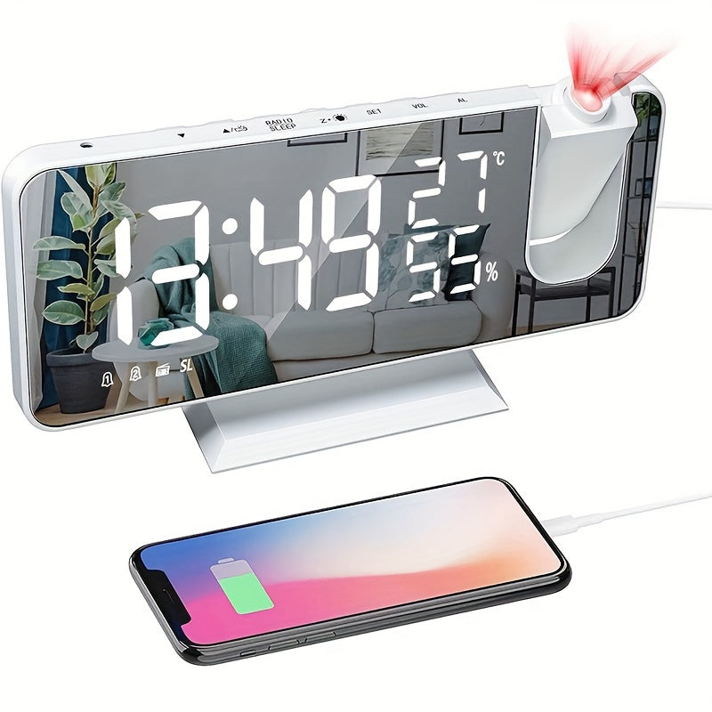 Smart Digital Alarm Clock with FM Radio, LED Display