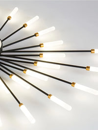 Modern LED Vortex Fireworks Ceiling Light – Sleek Acrylic Design with Illuminated Base, Neutral Lighting for Bedroom, Living Room, or Dining Room, Lights for Living Room
