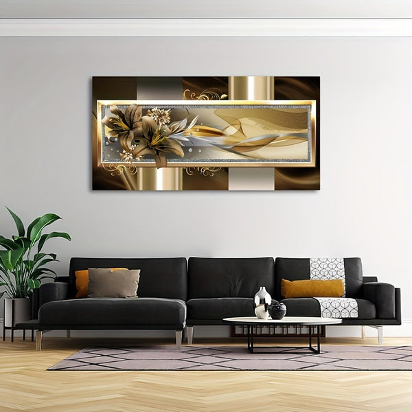 Landscape Canvas Wall Art - Yellow Orchid & Lily Abstract Floral