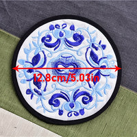 12 Pieces of Traditional Chinese Embroidered Coasters - 12.8cm/5.03in Diameter - Linen Blend Cover - Perfect for Home and Kitchen Decor