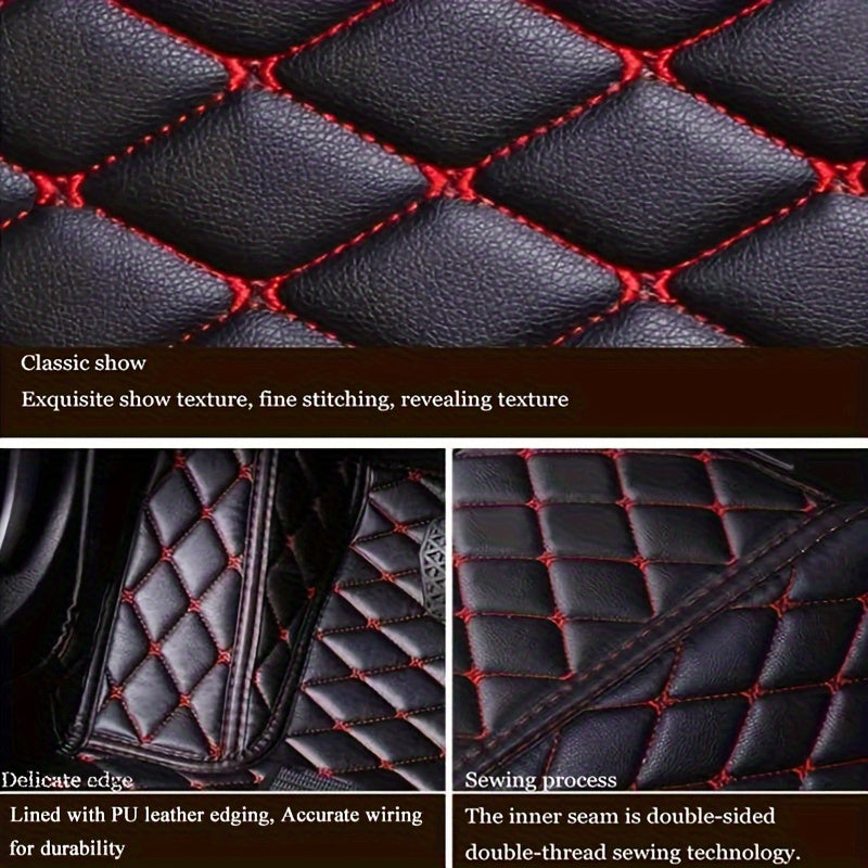 Left driving 5 Seats Car Floor Mats - Interior Accessories Anti-slip Foot Pads