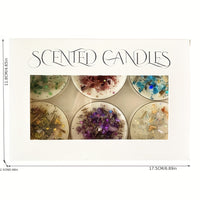 Crystal Dried Flower Aromatherapy Candles - 6Pcs Gift Box