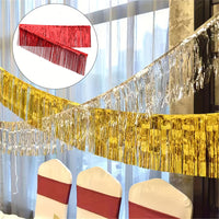 Golden Aluminum Foil Tassel Banner - Luxurious Metallic Streamer
