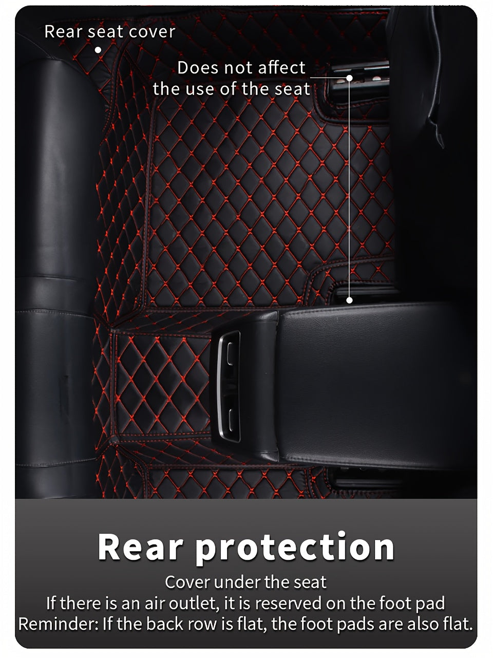 Luxury PU Leather Car Floor Mats - All-Weather Protection, Diamond Quilted Design