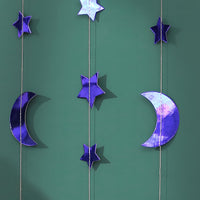 1pc 4m Ramadan Star Moon Pull Flower Pendant Pull Flag Party Decoration Scene Wall Arrangement