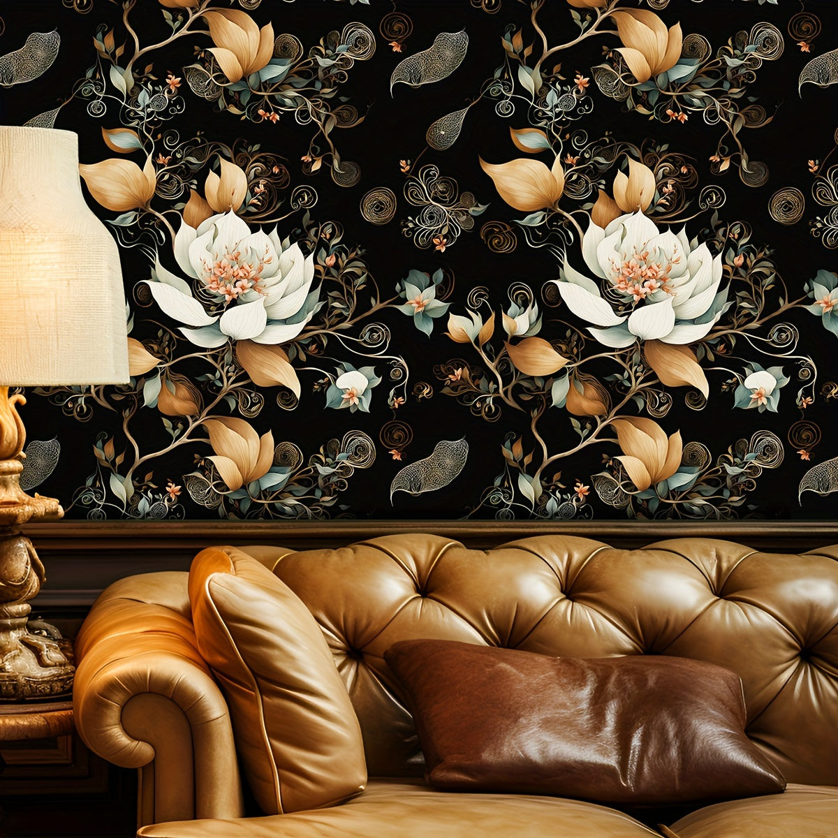 Retro Floral Self-Adhesive Wallpaper