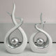 Silvery-White Minimalist Art Style Decorative Ornaments