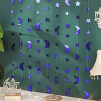 1pc 4m Ramadan Star Moon Pull Flower Pendant Pull Flag Party Decoration Scene Wall Arrangement