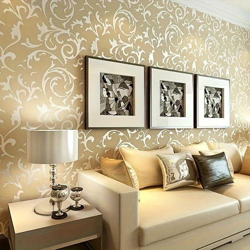 Classic European 3D Stereoscopic Relief Non-woven Wallpaper