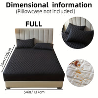 1pc Layered Solid Color Waterproof Mattress Protector (Without Pillowcase And Pillow Insert) Soft And Comfortable Mattress Cover Bedroom Guest Room Bedding Waterproof Mattress Protector Room Bedspread Non-slip All-inclusive P