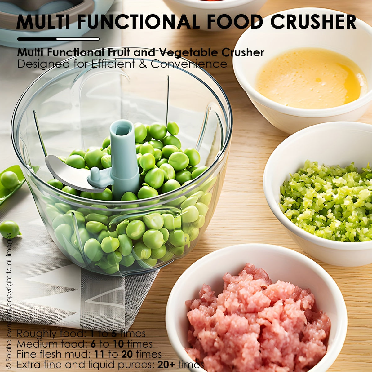 Multi-Functional Manual Food Chopper