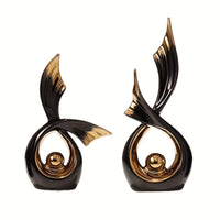 Glam Style Ceramic Decorative Ornaments Set - 2Pcs