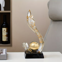 Elegant Resin Fantasy-Themed Art Sculpture - Modern Luxury Decor