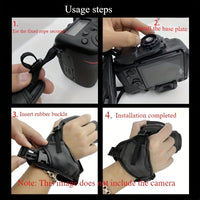 Faux Leather Camera Wrist Strap, Universal Anti-Slip Triangle Design