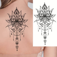 Lotus Henna Temporary Tattoo - Body Art Stickers