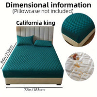 1pc Layered Solid Color Waterproof Mattress Protector (Without Pillowcase And Pillow Insert) Soft And Comfortable Mattress Cover Bedroom Guest Room Bedding Waterproof Mattress Protector Room Bedspread Non-slip All-inclusive P
