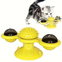 Fun Rotating Cat Toy, Windmill Turntable Design, Cat Teaser