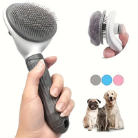 Pet Pro Stainless Steel Dog Grooming Brush - One-Click Hair Removal