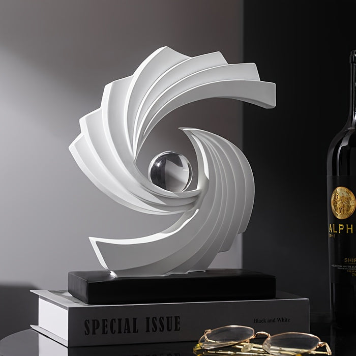 Elegant Resin Abstract Sculpture - Versatile Indoor Decorative Statue