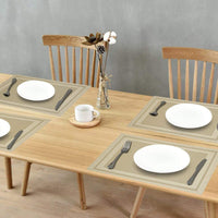 Set Of 4, Heat Resistant Placemats, Washable PVC Table Mats, Woven Vinyl Placemats For Dining Tables, Non-Slip And Stain Resistant Table Mats, Easy To Clean, Tabletop Protection, Home Kitchen Dining Table Decor