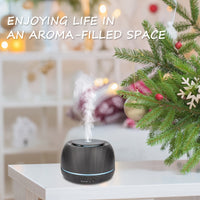COOLUCK Essential Oil Diffuser 300ML Aromatherapy Diffuser Mist Quiet 5-In-1 Humidifiers 7 Color LED Lights Diffusers for Home Office Bedroom