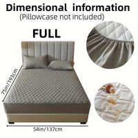 1pc Layered Solid Color Waterproof Mattress Protector (Without Pillowcase And Pillow Insert) Soft And Comfortable Mattress Cover Bedroom Guest Room Bedding Waterproof Mattress Protector Room Bedspread Non-slip All-inclusive P