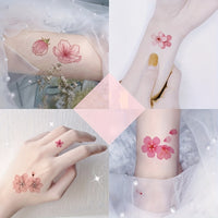 Pink Cherry Blossom Tattoos - Waterproof, Realistic Floral Stickers - 30pcs