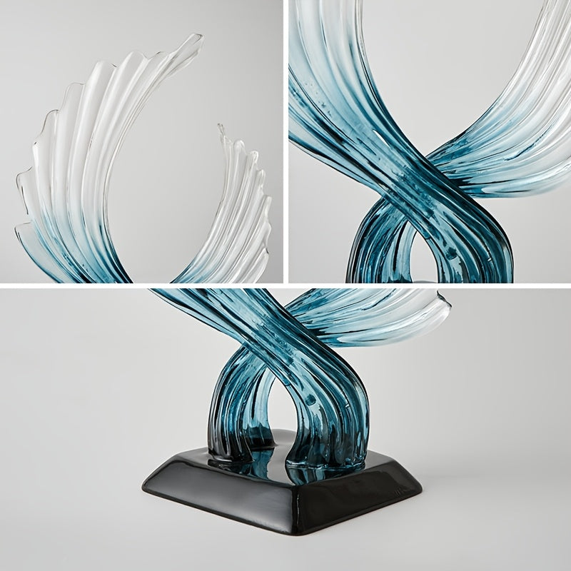 Modern Abstract Winged Art Statue - Resin Home Decor Sculpture