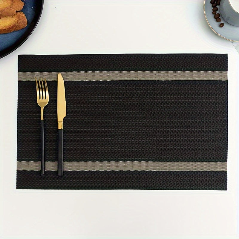 Washable Placemat, PVC Non-slip Heat Insulation Placemat, Heat Resistant Mat