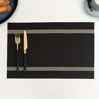 Washable Placemat, PVC Non-slip Heat Insulation Placemat, Heat Resistant Mat