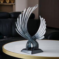 Modern Abstract Winged Art Statue - Resin Home Decor Sculpture