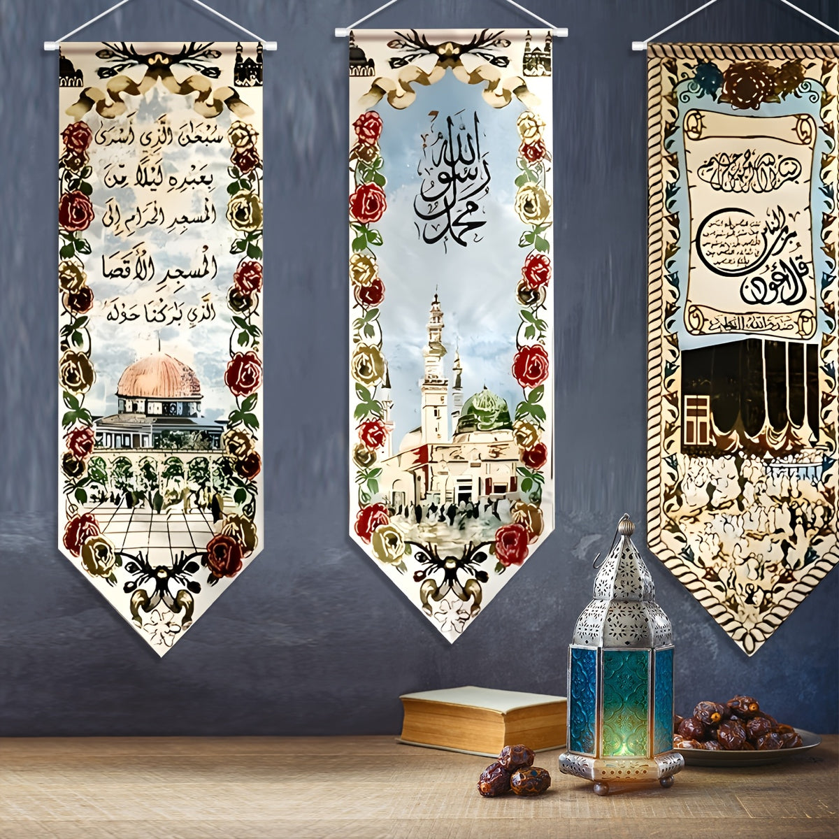 Decorations Ramadan Kareem Hanging Door Banner - 3pcs