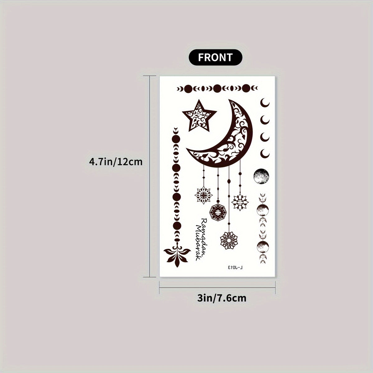 10 Sheets Eid Al-Fitr Hand Tattoos - Mehndi