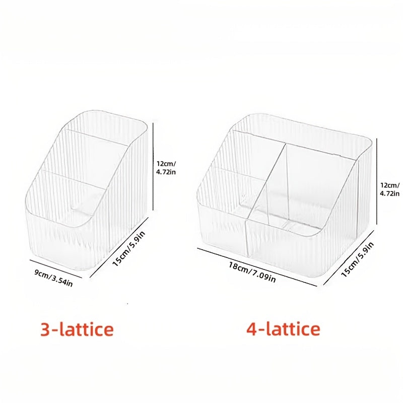 3-Compartment/4-Compartment Acrylic Transparent Cosmetic Storage Box