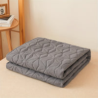 1pc Waterproof Mattress Pad Set, Dust & Stain Resistant, Soft Comfortable Bedding, Machine Washable, Polyester 100%, Polyurethane 100%, Woven, Active Printing, Ultrasonic Embossed, <3cm Thick, 80-85g Fabric Weight