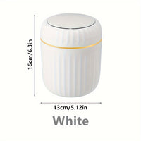 Press-Top Mini Trash Can - Durable PP Material, Compact Desktop Waste Basket