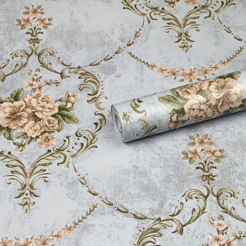 Floral Self-Adhesive Wallpaper, Detachable Paper