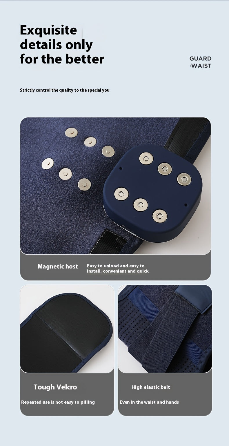 Portable Waist Massager with 3-Level Temperature Control & Intensity Adjustment, USB Fast Charging, Detachable Full Body Massage, Long Battery Life, LED Display – Ideal for Home and Office Use