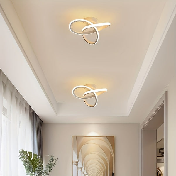 Modern Metal Clover LED Pendant Light - Sleek Design, Tri-Color Dimmable Lighting for Home & Office Decor, White/Black, Hardwired Installation, Light for Living Room