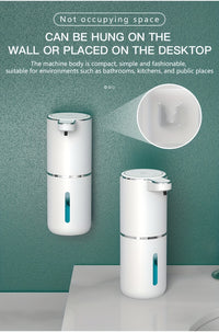 A 380Ml Bathroom Liquid Dispenser for Hand Soap, Featuring a Rechargeable, Wall-Mounted Automatic Sensor.