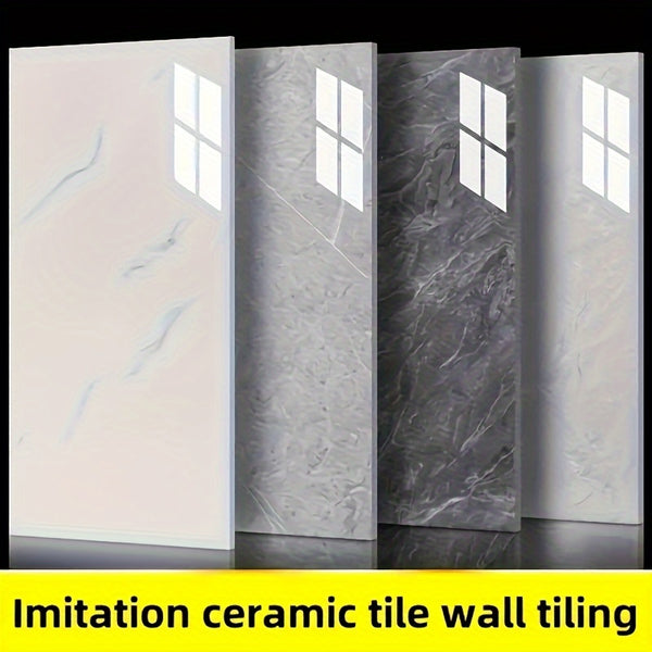 Elegant White Marble Peel & Stick Wall Tiles, Vinyl Self-Adhesive - 20pcs