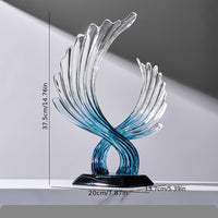 Modern Abstract Winged Art Statue - Resin Home Decor Sculpture