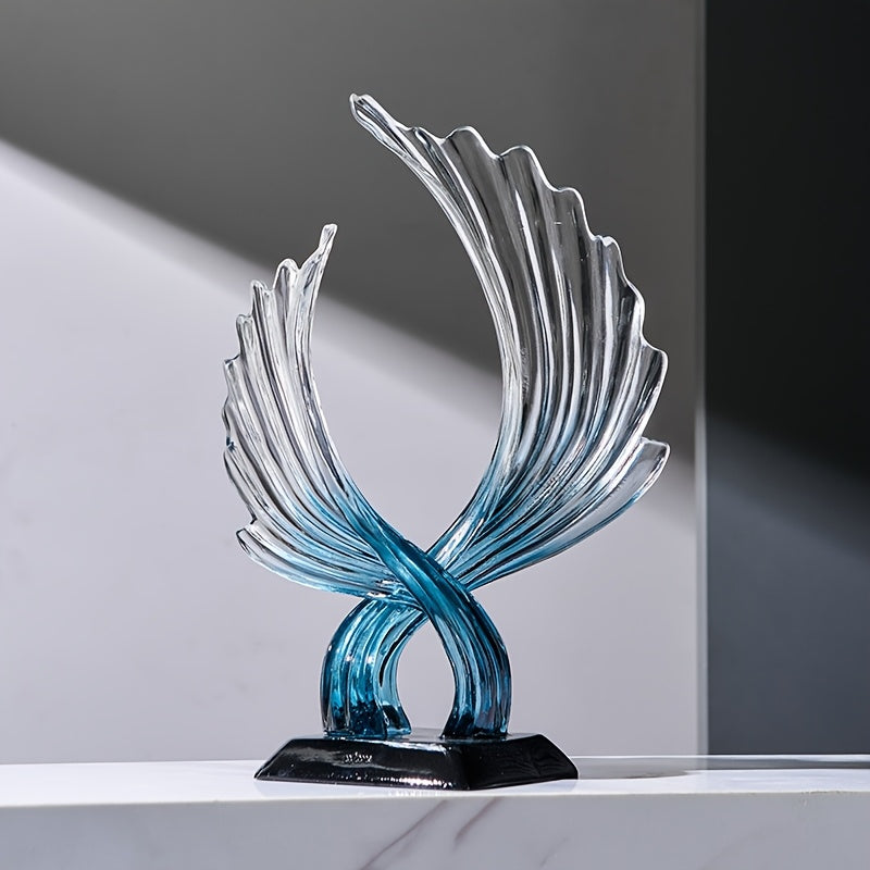 Modern Abstract Winged Art Statue - Resin Home Decor Sculpture