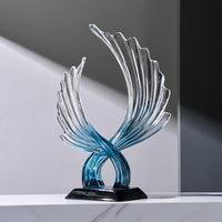 Modern Abstract Winged Art Statue - Resin Home Decor Sculpture