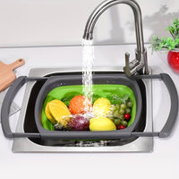 1pc Collapsible Colander Strainer Over The Sink