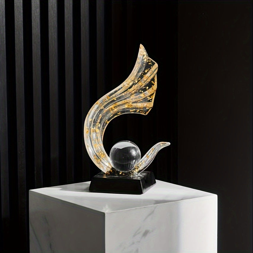 Elegant Resin Fantasy-Themed Art Sculpture - Modern Luxury Decor