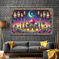 Ramadan Mubarak Polyester Party Banner - 243.84x182.88cm