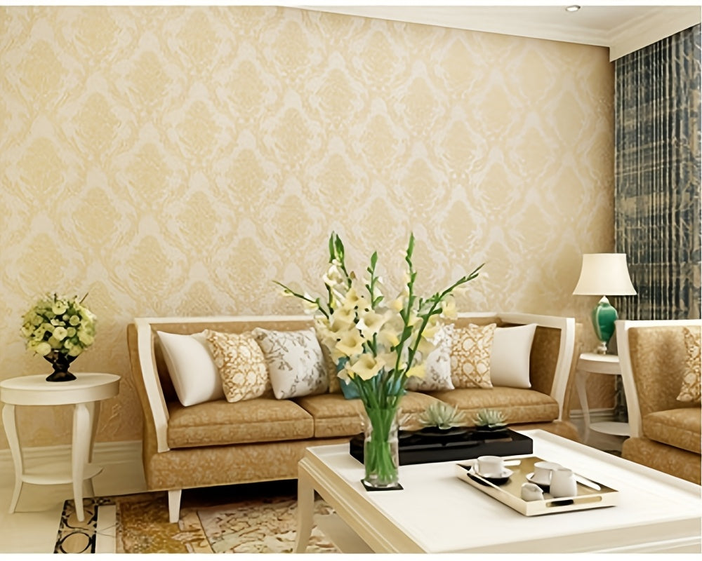 3D Embossed Self-Adhesive Wallpaper, Floral Pattern